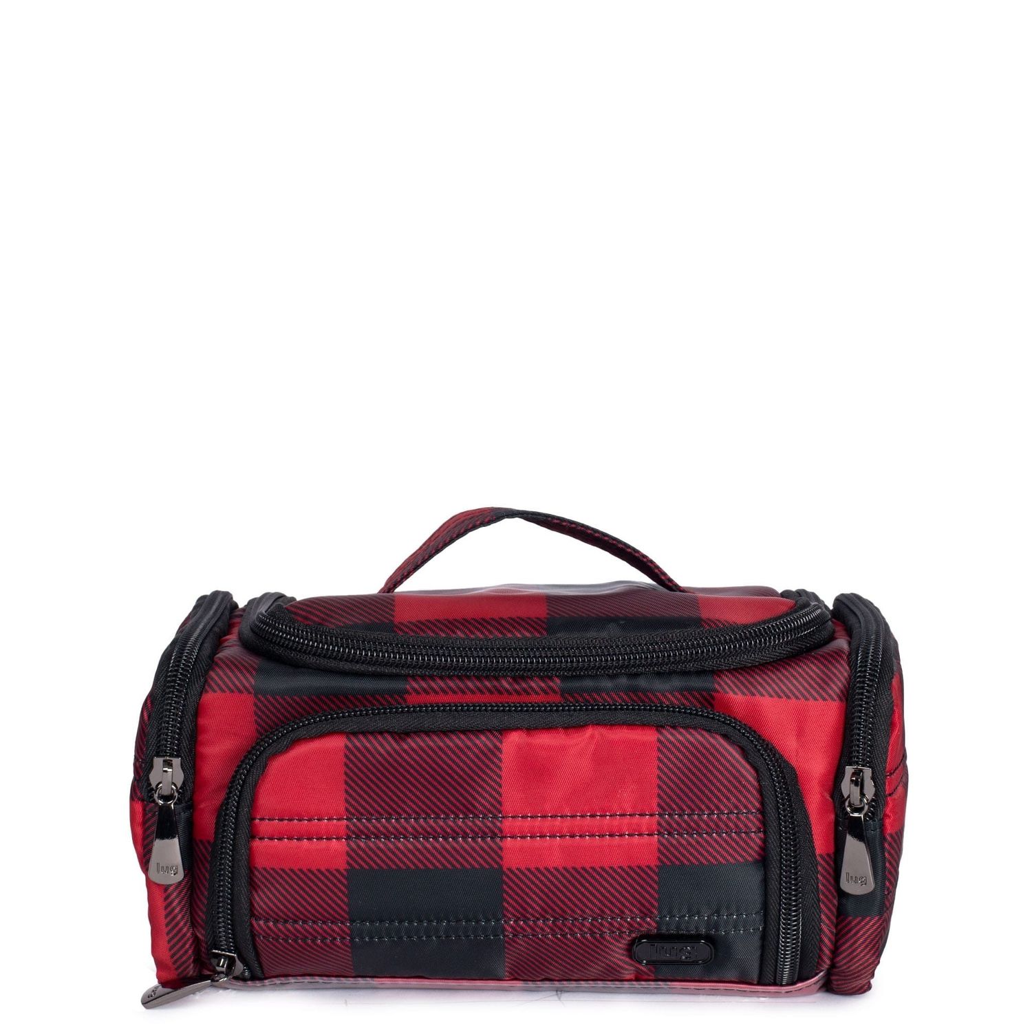 TROLLEY MINI TOILETRY KIT, Color: BUFFALO CHECK RED