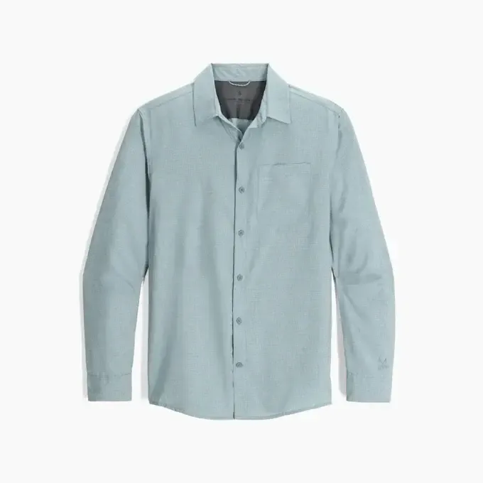 MEN&#39;S AMP LITE II LONG SLEEVE (Y12600142-082) LT SLATE HTR, Size: MEDIUM