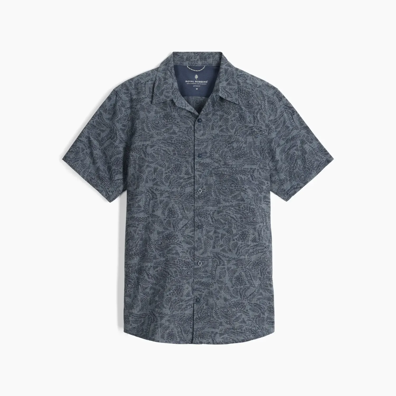 MEN&#39;S AMP LITE II SHORT SLEEVE (Y12600135-448) DEEP BLUE RIVER PT, Size: LARGE