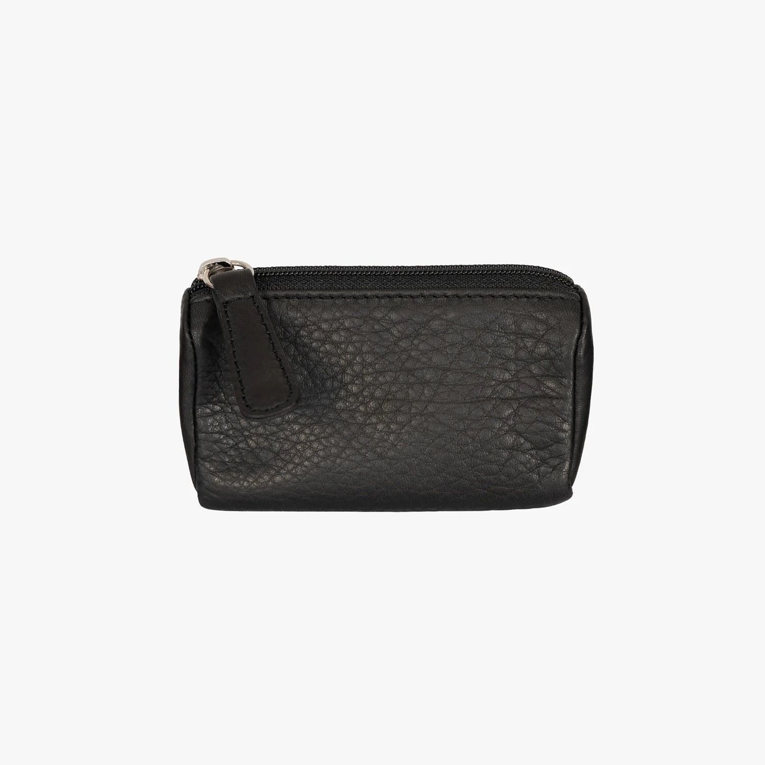 SMALL LEATHER COIN POUCH (1605), Color: BLACK