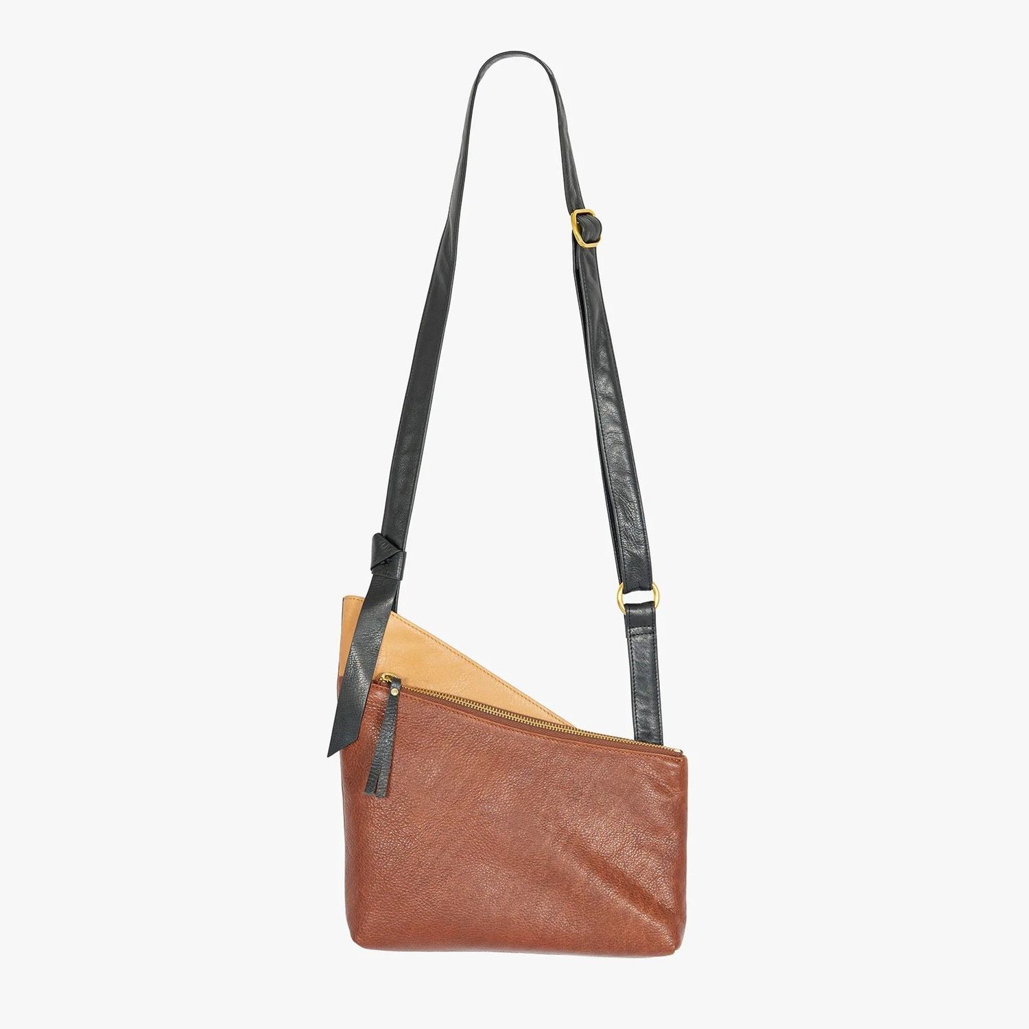 ARABELLA LEATHER CROSSBODY (7303), Color: BRANDY