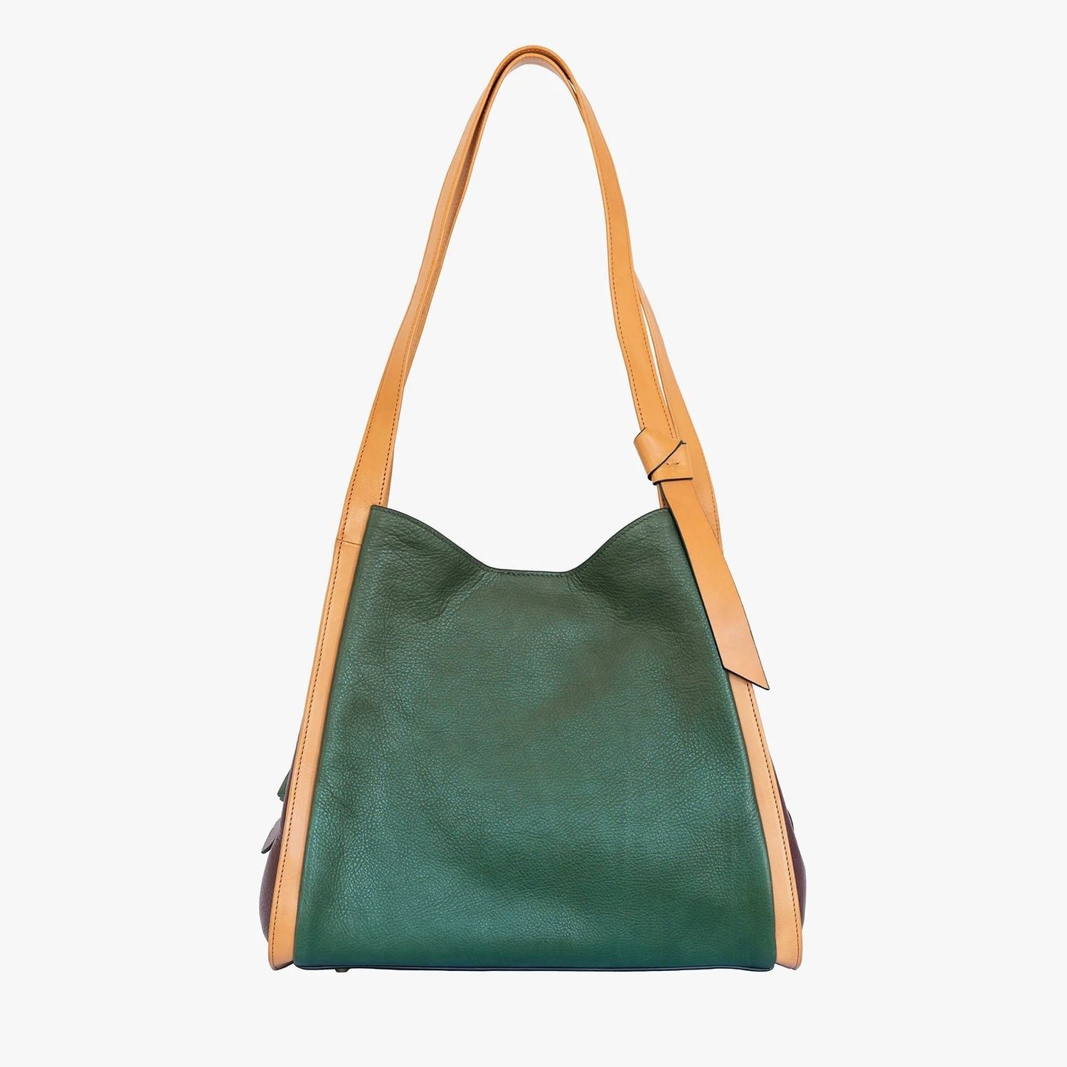 CELESTE LEATHER SHOULDER BAG (7301), Color: PINE