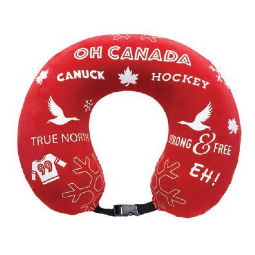 MEMORY FOAM TRAVEL PILLOW OH CANADA (TATP401OCA) RED