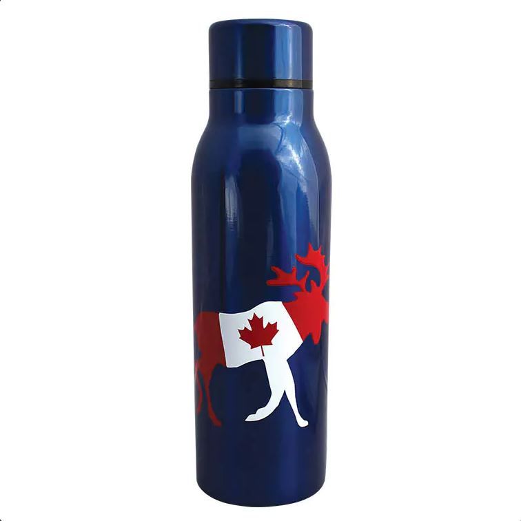 INSULATED WATER BOTTLE, MOOSE FLAG (52026)