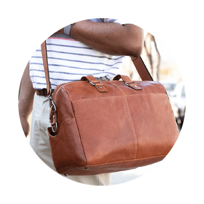 LEATHER DUFFEL/CARRY-ON BAGS