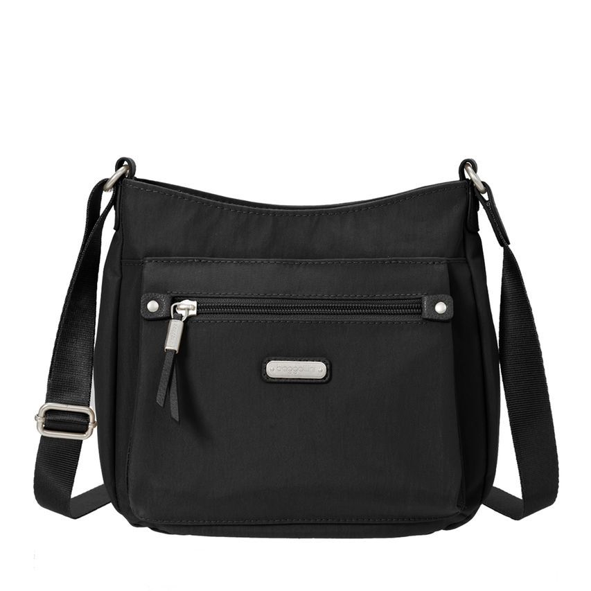 UPTOWN BAGG CROSSBODY WITH RFID PHONE WRISTLET (UPB287), Color: BLACK