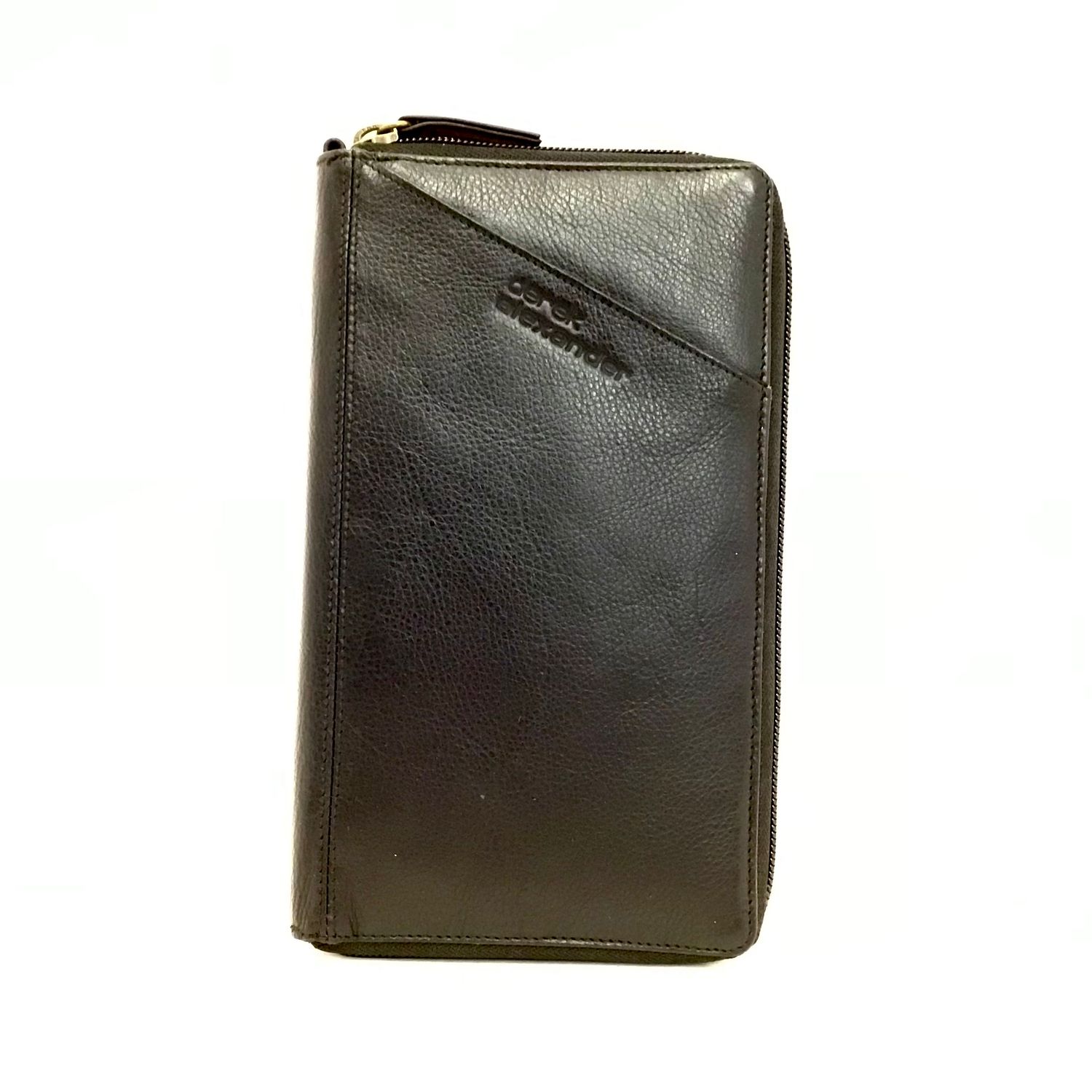 SMALL FULL ZIP TRAVEL WALLET (FN-2014) , Color: BLACK