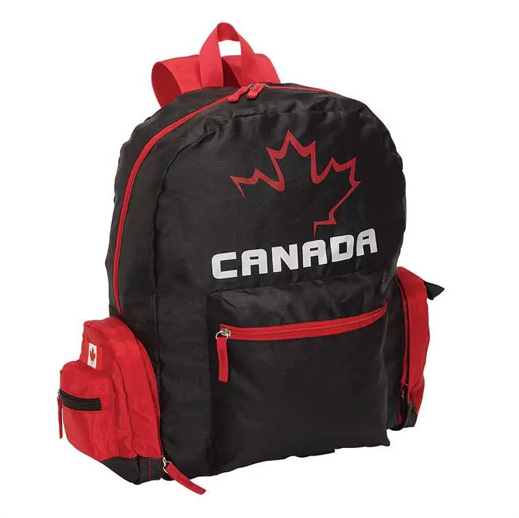 FOLDABLE CANADA BACKPACK (60964) BLACK