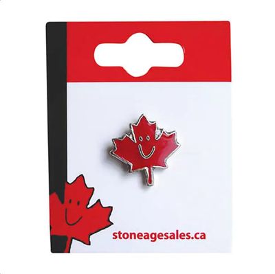 CANADA LAPEL PIN HAPPY MAPLE LEAF (2070)