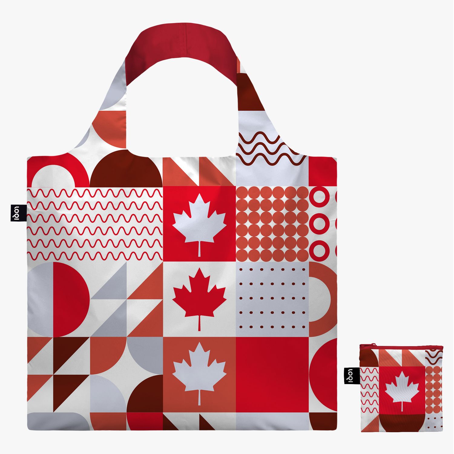 LOQI TOTE RECYCLED, Color: CANADA MAPLE LEAF