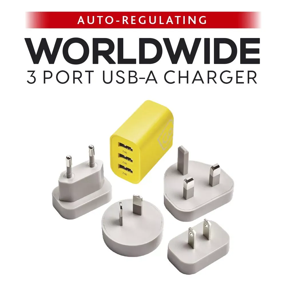 WORLDWIDE 3 PORT USB-A CHARGER (574.301)