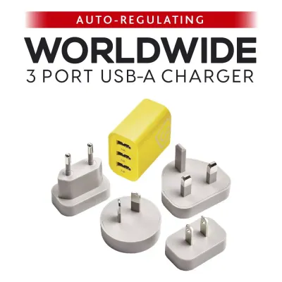 WORLDWIDE 3 PORT USB-A CHARGER (574.301)
