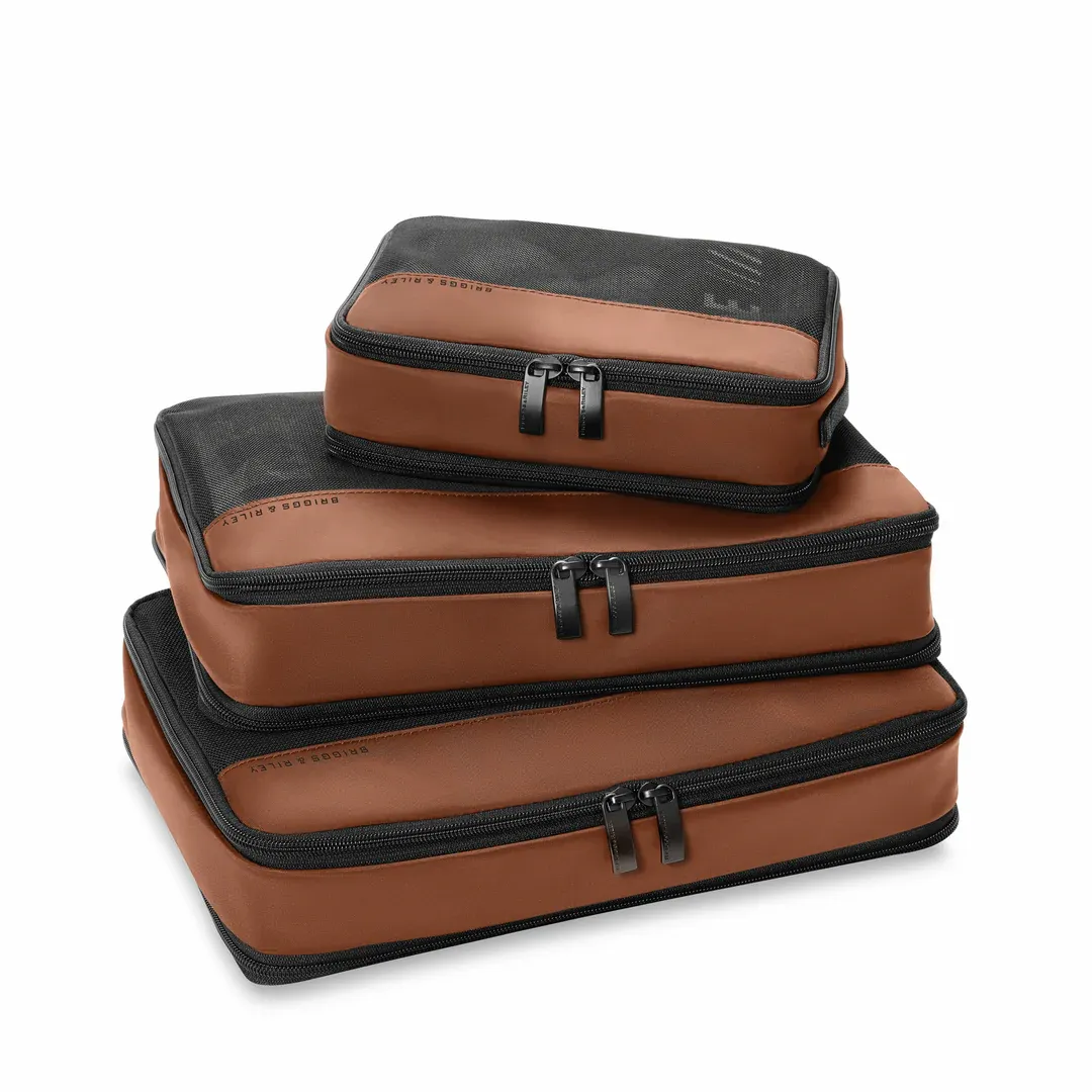 CARRY-ON EXPANDABLE COMPRESSION PACKING CUBE SET, Color: (X111-75) CANYON