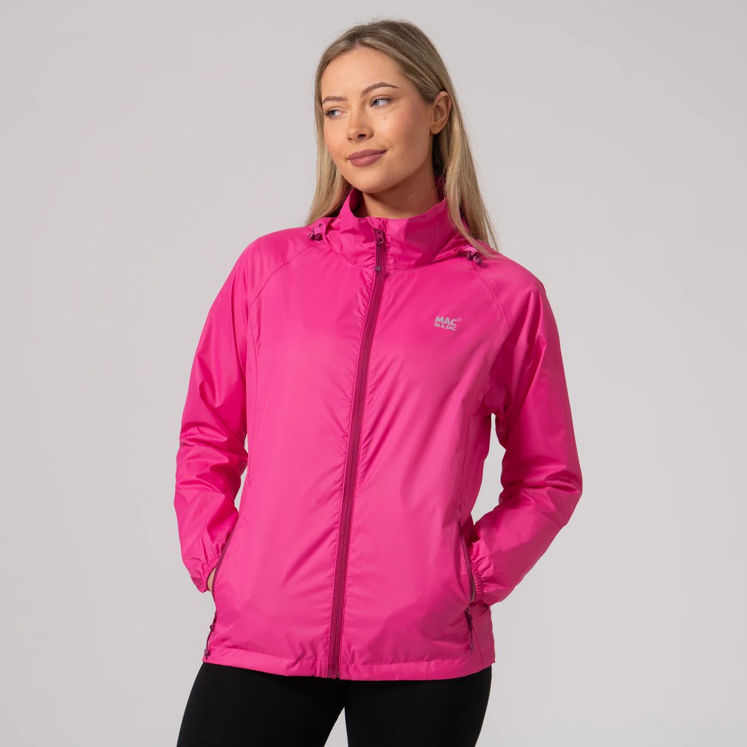ORIGIN II PACKABLE UNISEX RAIN JACKET PINK, Size: XS
