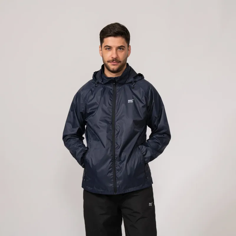 ORIGIN II PACKABLE UNISEX RAIN JACKET NAVY