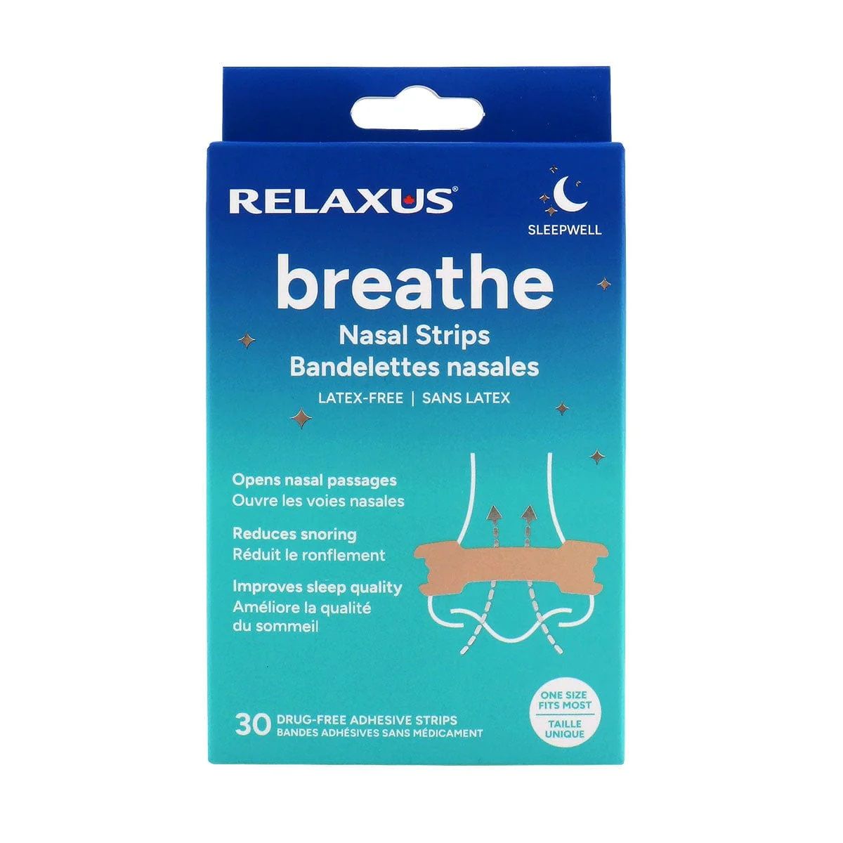 BREATHE ANTI-SNORING NASAL STRIPS PACK OF 30 (504330)