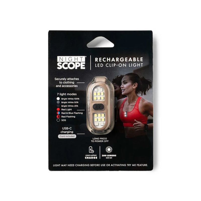 NIGHT SCOPE® RECHARGEABLE LED CLIP-ON LIGHT (CGC-NGTCL12)