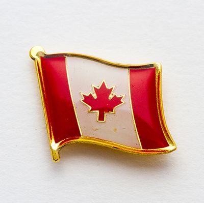 CANADA LAPEL PIN 1&quot; WAVING FLAG (CDA-PIN)
