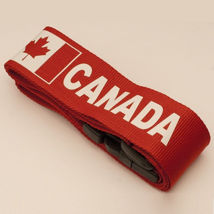 CANADA LUGGAGE STRAP (CDA-LST), Color: RED
