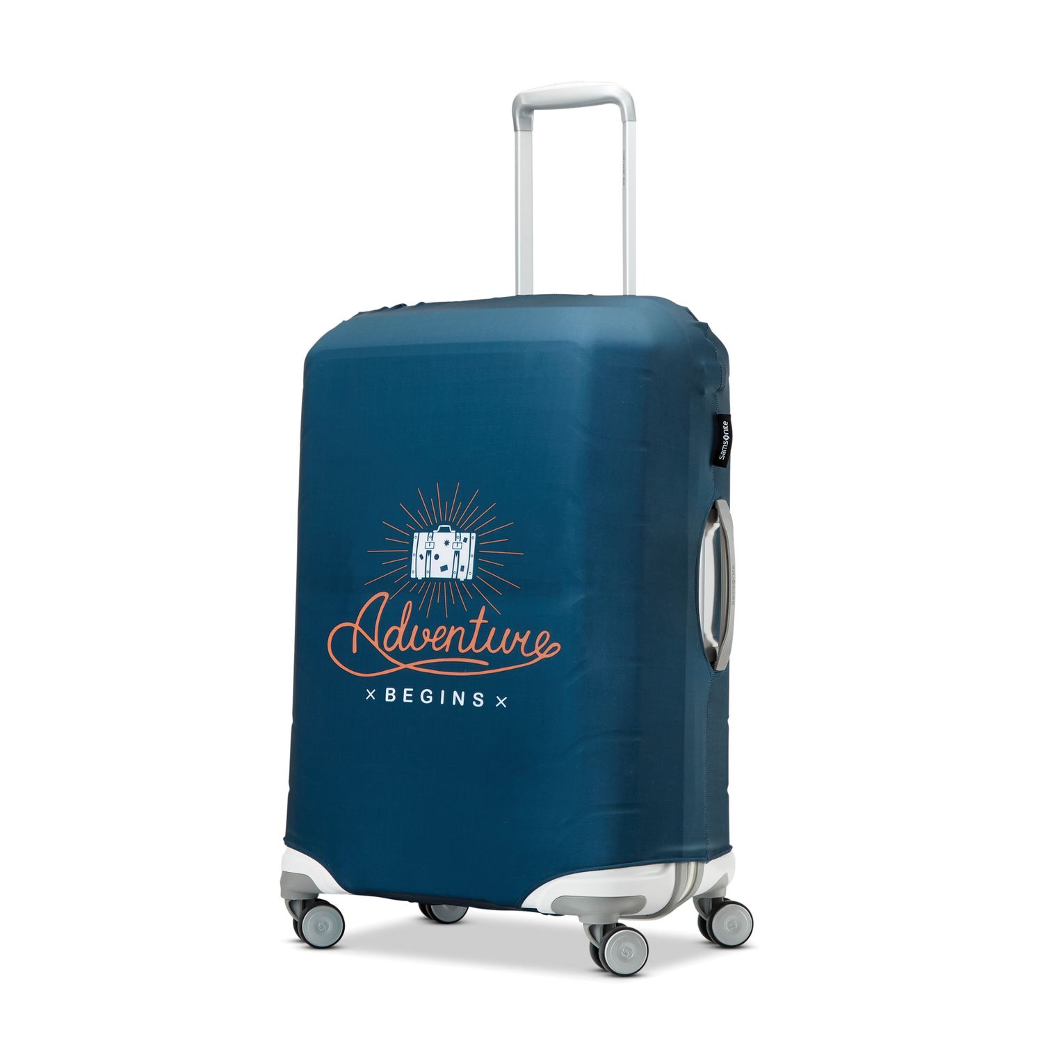 PRINT LUGGAGE COVER MEDIUM (77995), Color: 9909 ADVENTURE BEGINS