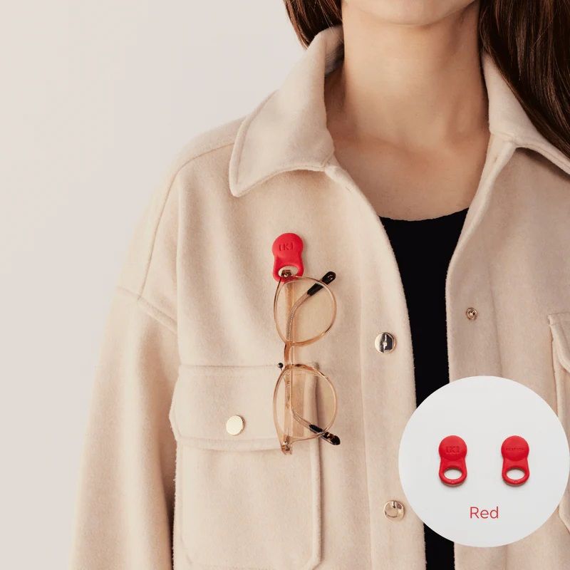 SPEX EYEGLASS CLIPS 2-PACK, Color: RED/RED