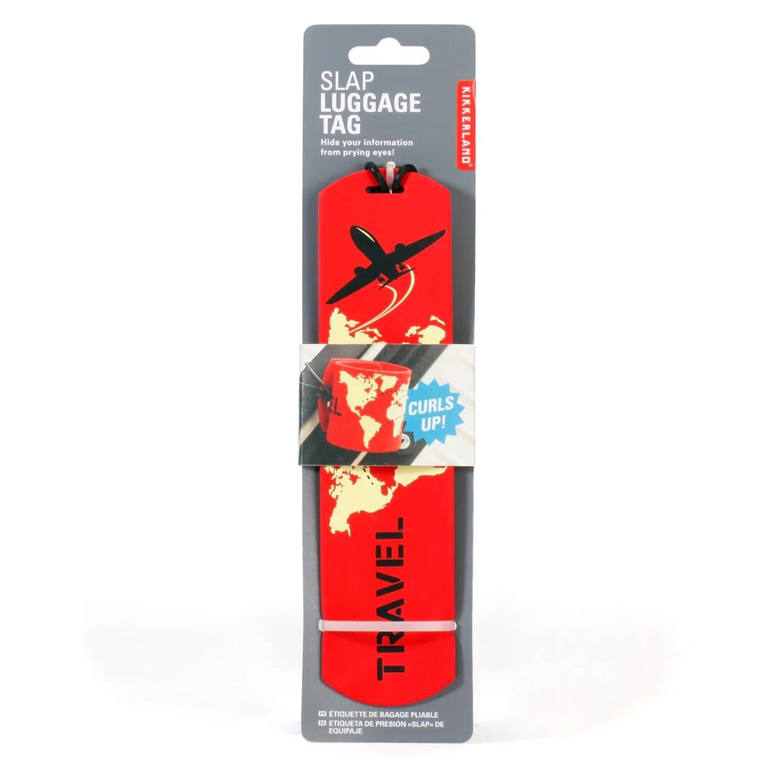 SLAP WRAP ROLL LUGGAGE TAG (TT63), Color: RED