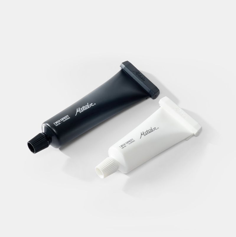 REFILLABLE TOOTHPASTE TUBES 2-PACK (MATTT2001BKW) BLACK/WHITE