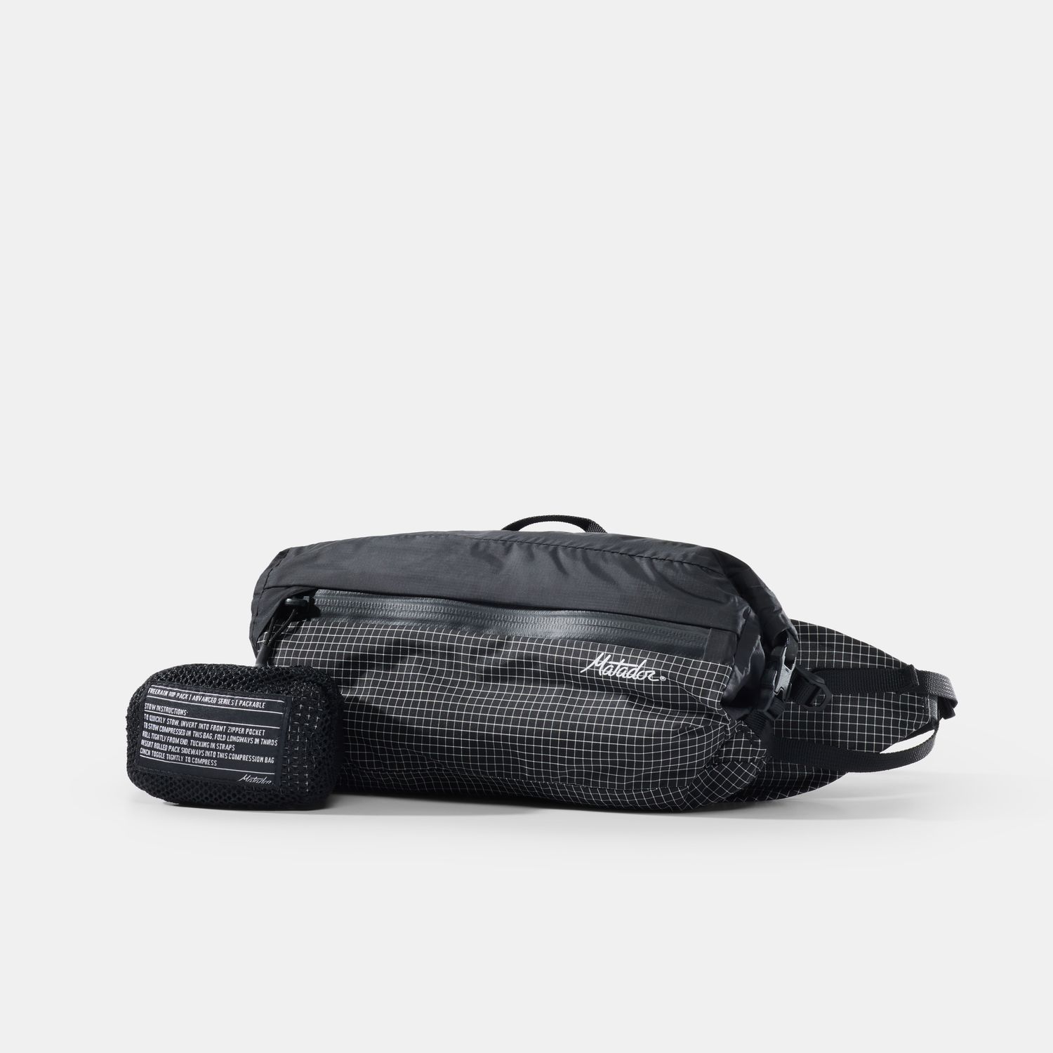 FREERAIN WATERPROOF PACKABLE HIP PACK (MATFRHP001BK) BLACK