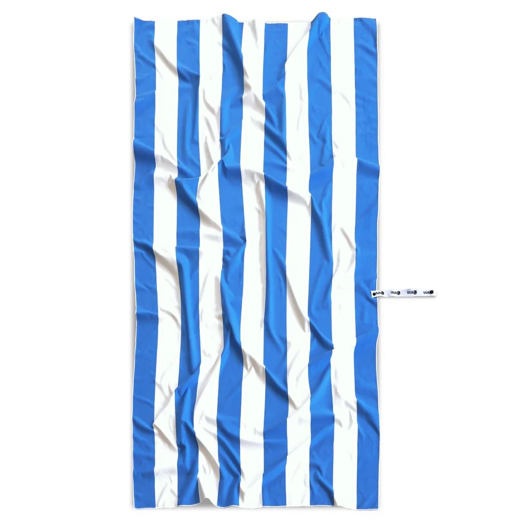 WACI JUMBO CABANA STRIPE BEACH TOWEL (DP12593), Color: FRENCH BLUE