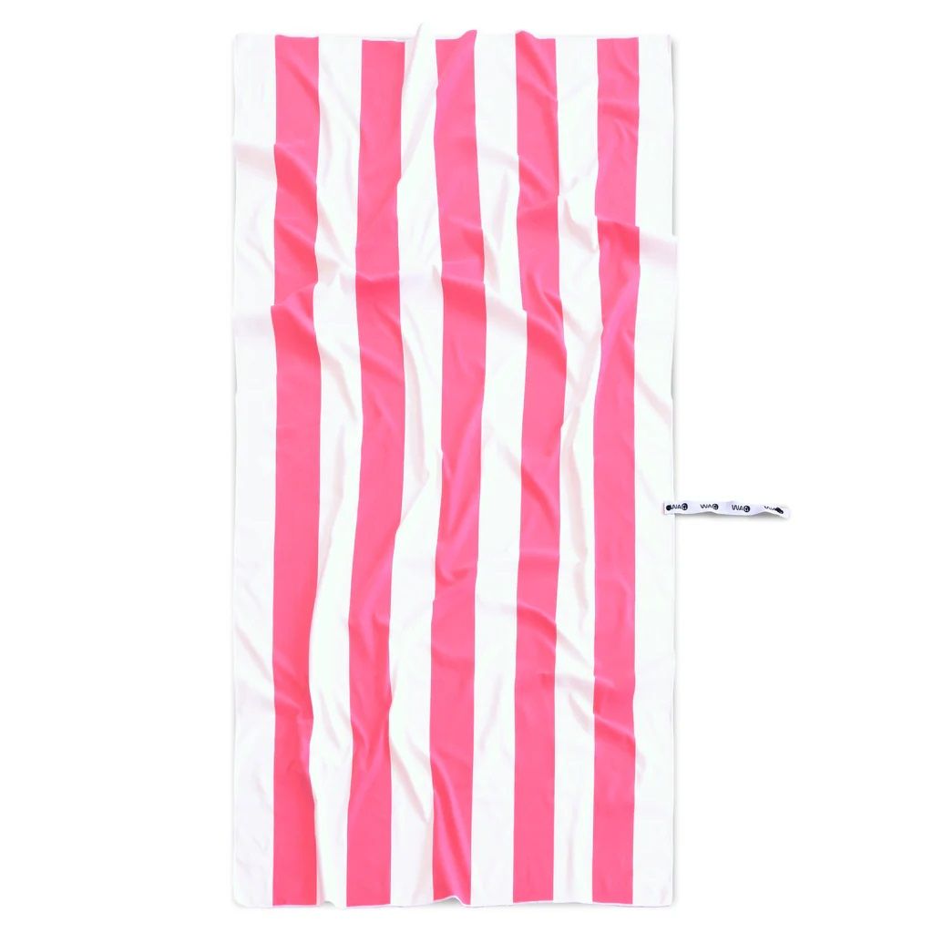 WACI JUMBO CABANA STRIPE BEACH TOWEL (DP12593), Color: CANDY PINK