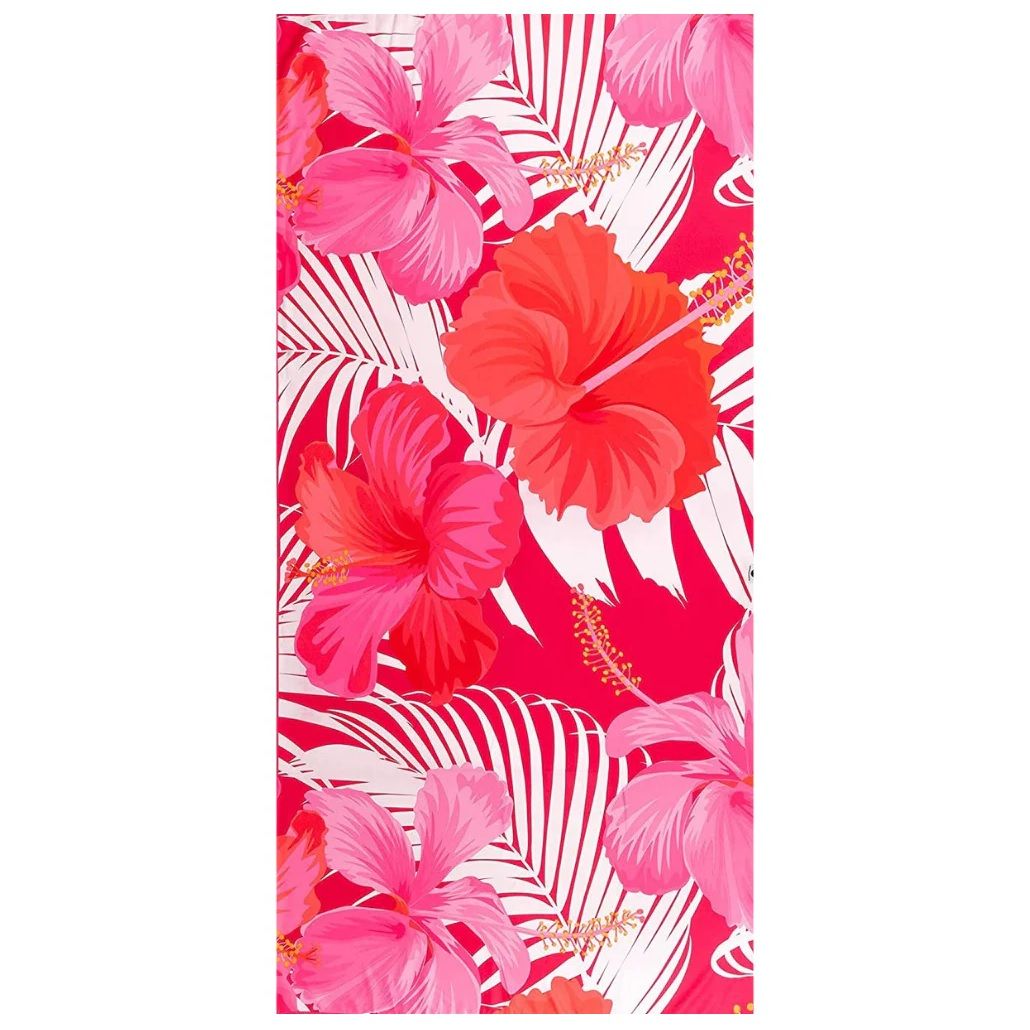 WACI JUMBO PATTERNED BEACH TOWEL (J24-001), Color: HIBISCUS