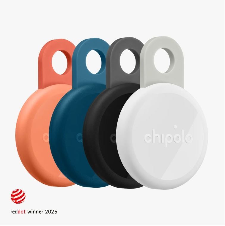 CHIPOLO LOOP TRACKER TAG 4-PACK BUNDLE, Color: (RSO.08) CHALK-NAVY-CORAL-CHARCOAL