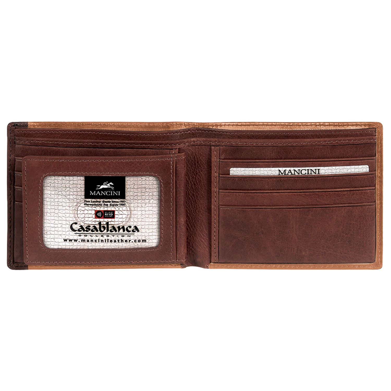 MEN&#39;S CASABLANCA BILLFOLD WITH REMOVABLE PASSCASE (8700852), Color: COGNAC