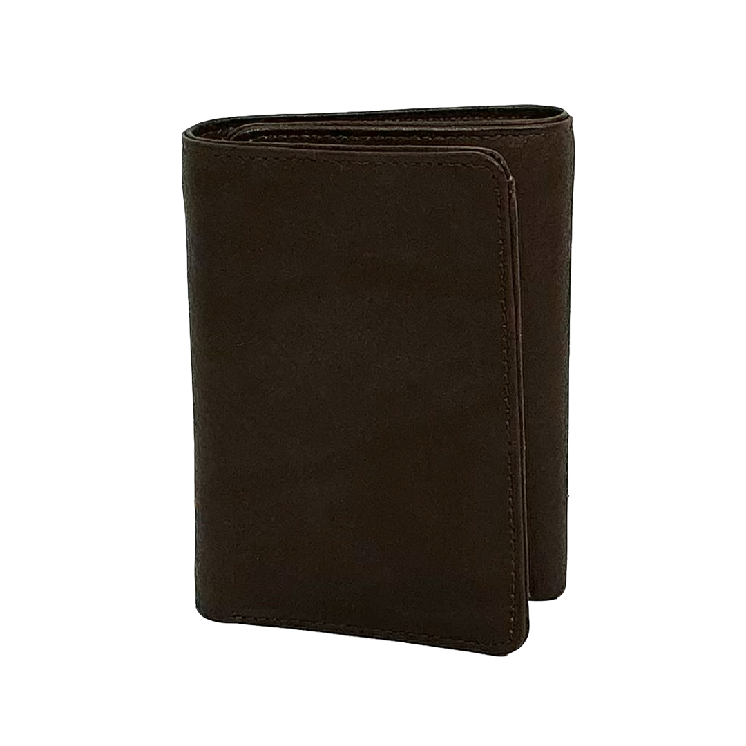 DERBY TRI-FOLD LEATHER WALLET (DR-8209), Color: BROWN