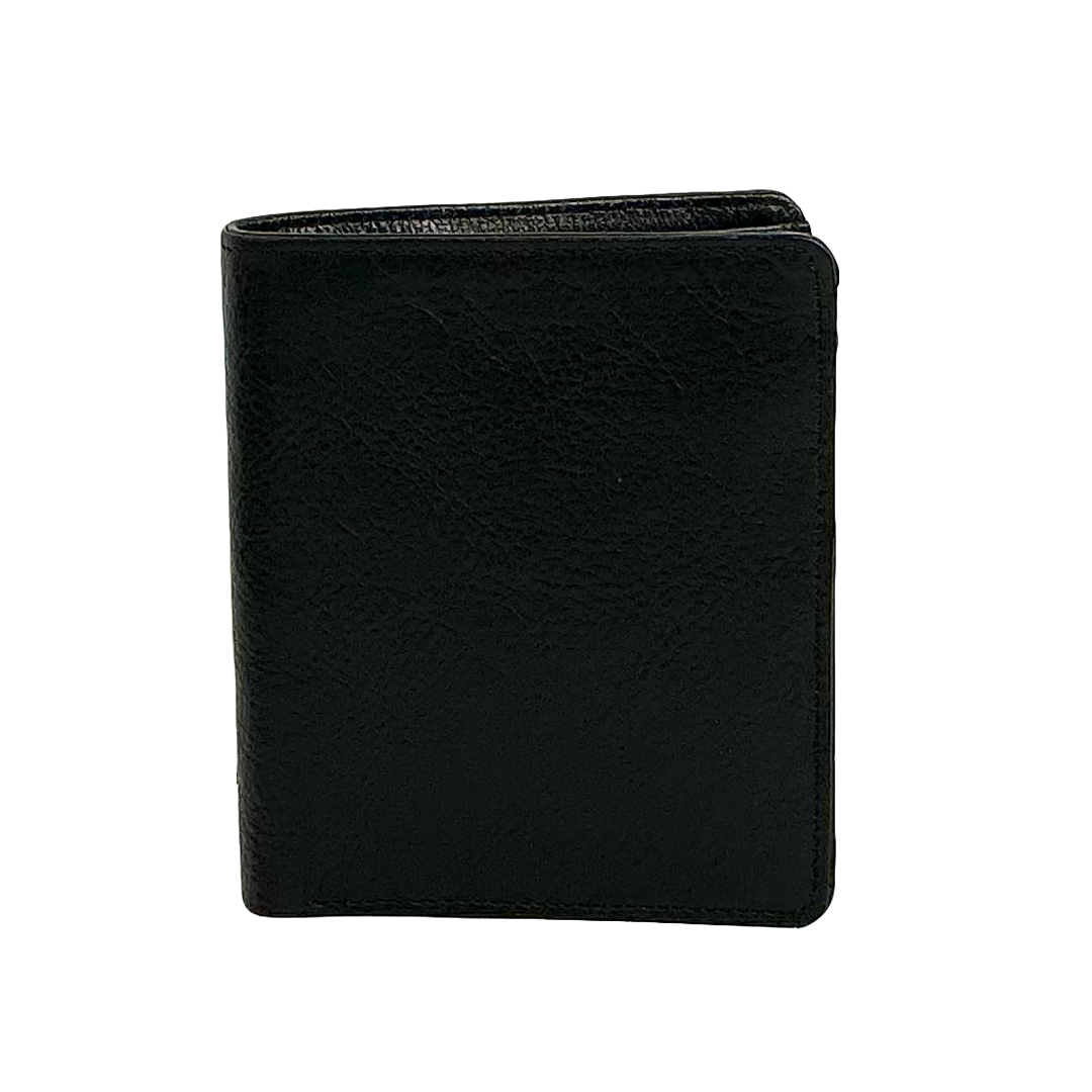 BRISTOL MEN'S LEATHER BILLFOLD WALLET (BR-1295), Color: BLACK