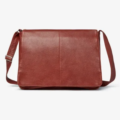 LEATHER MESSENGER BAG (6008) BRANDY