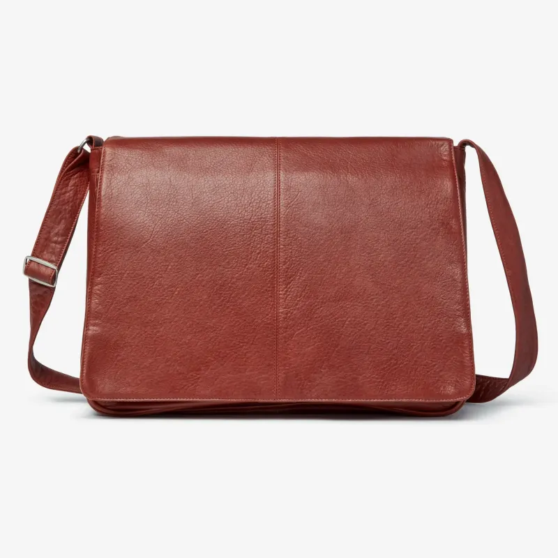 LEATHER MESSENGER BAG (6008) BRANDY