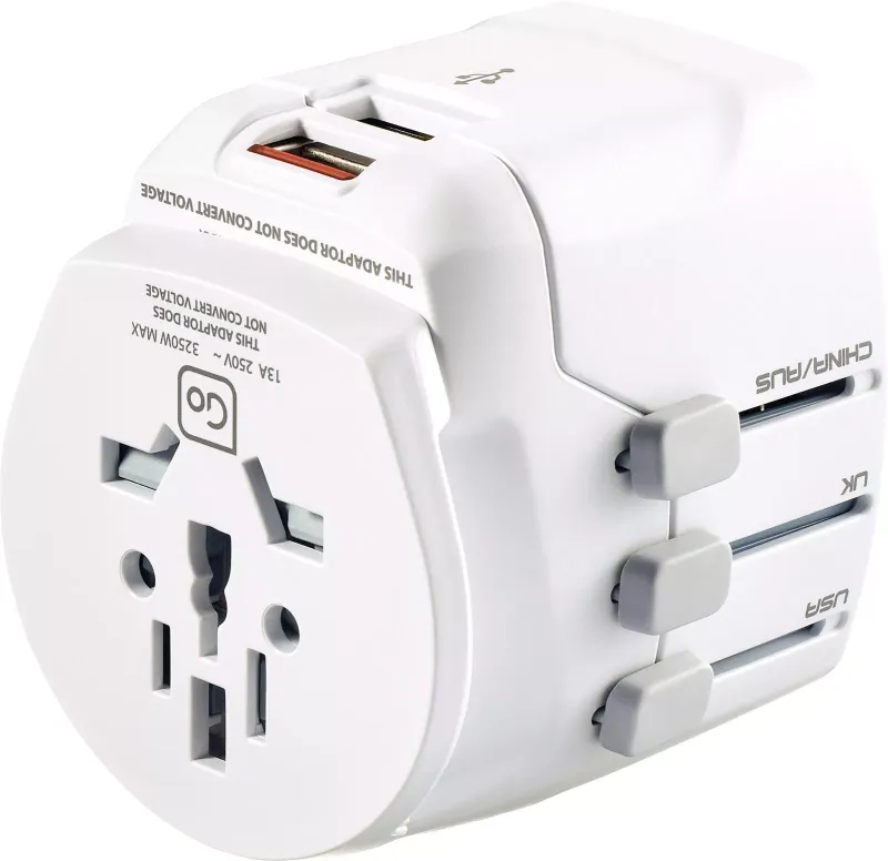 WORLDWIDE ADAPTOR+ TWIN USB (410 )