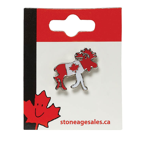 CANADA LAPEL PIN MOOSE FLAG (60985)