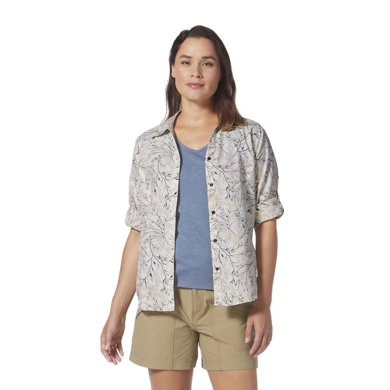 WOMEN'S EXPEDITION II 3/4 SLEEVE, WHITE MIRAMAR PRINT (Y322024-136)