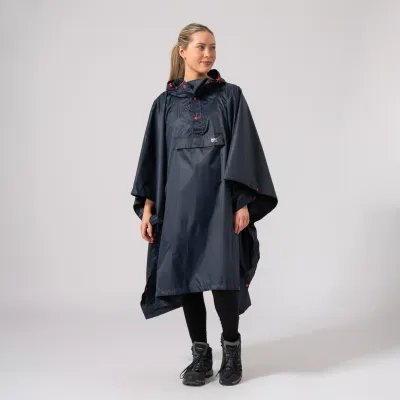 PACKABLE WATERPROOF UNISEX PONCHO, ONE SIZE