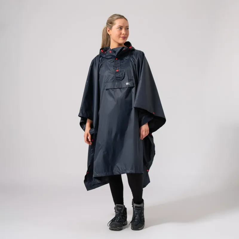 PACKABLE WATERPROOF UNISEX PONCHO, ONE SIZE