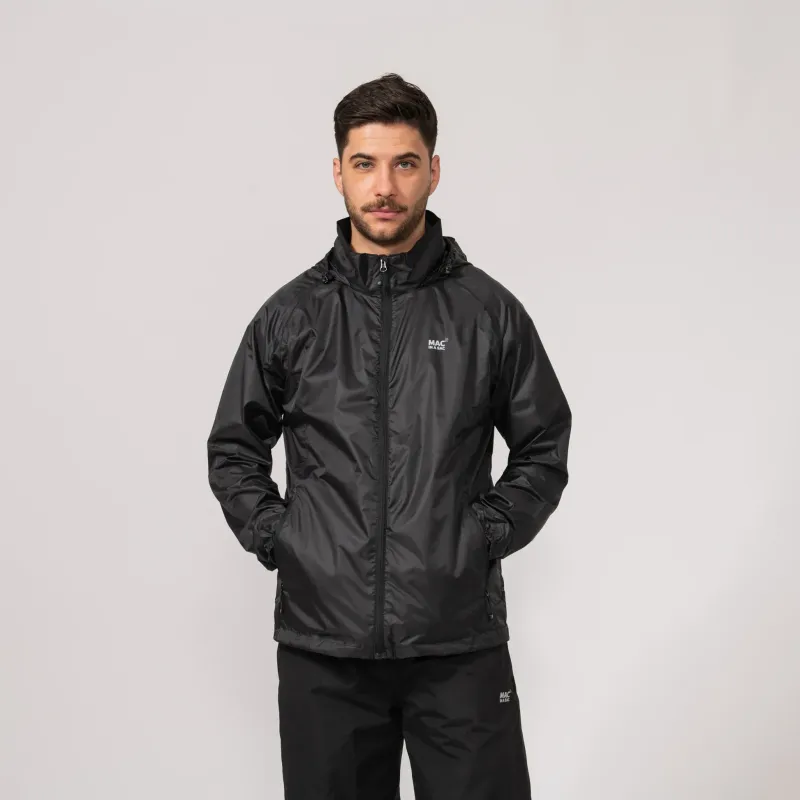 ORIGIN II PACKABLE UNISEX RAIN JACKET BLACK