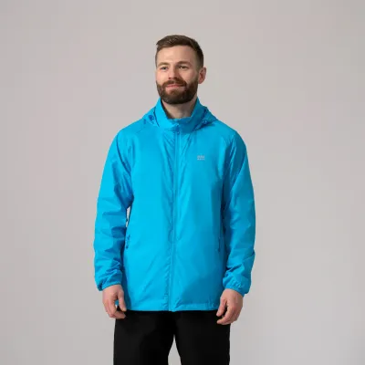 ORIGIN II PACKABLE UNISEX RAIN JACKET NEON BLUE