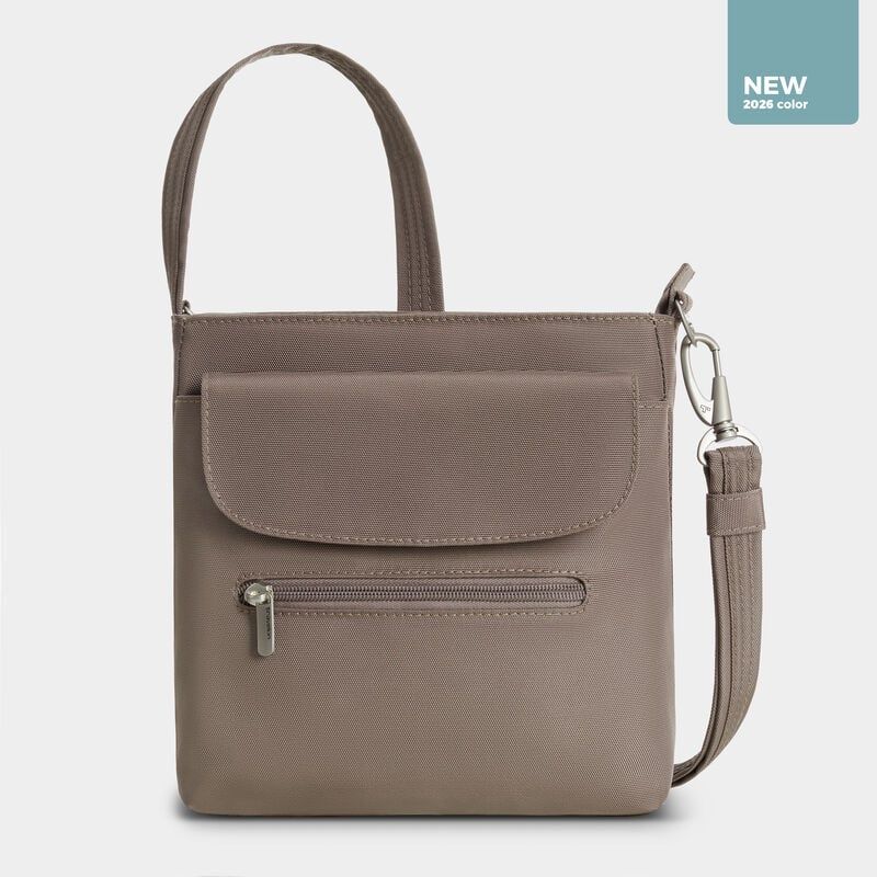 ANTI-THEFT MINI SHOULDER BAG (42459, Color: 735) HAZELNUT