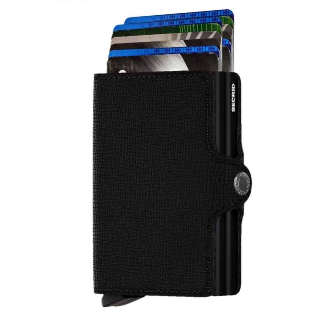 TWINWALLET CRISPLE BLACK, Color: BLACK