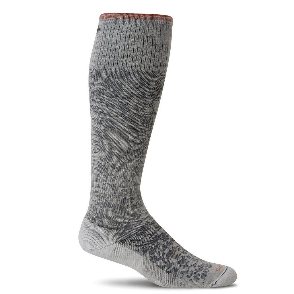 WOMEN'S DAMASK COMPRESSION SOCKS (SW16W), Color: 060-OYSTER, Size: SM