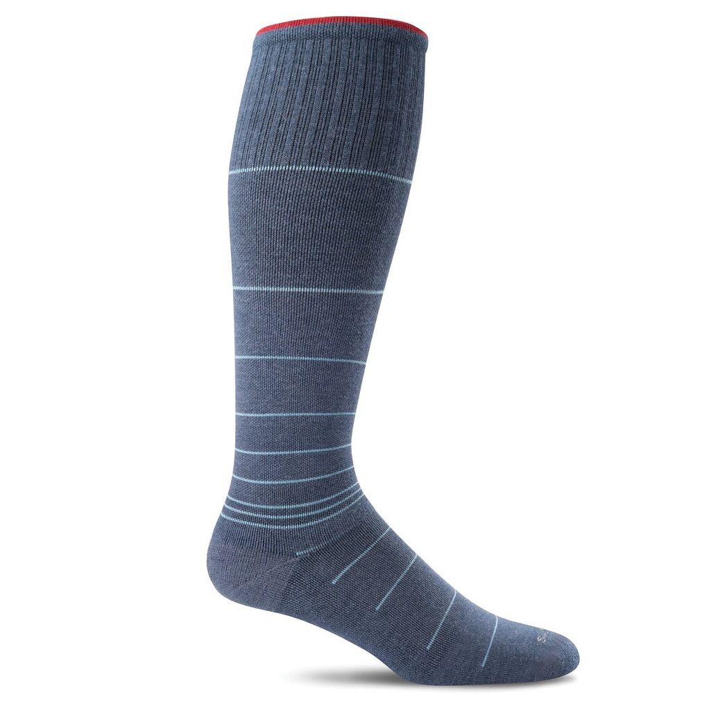 MEN'S CIRCULATOR COMPRESSION SOCKS (SW1M), Color: 650-DENIM, Size: ML