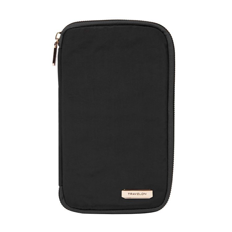 RFID BLOCKING FAMILY PASSPORT WALLET (43402), Color: 500 BLACK