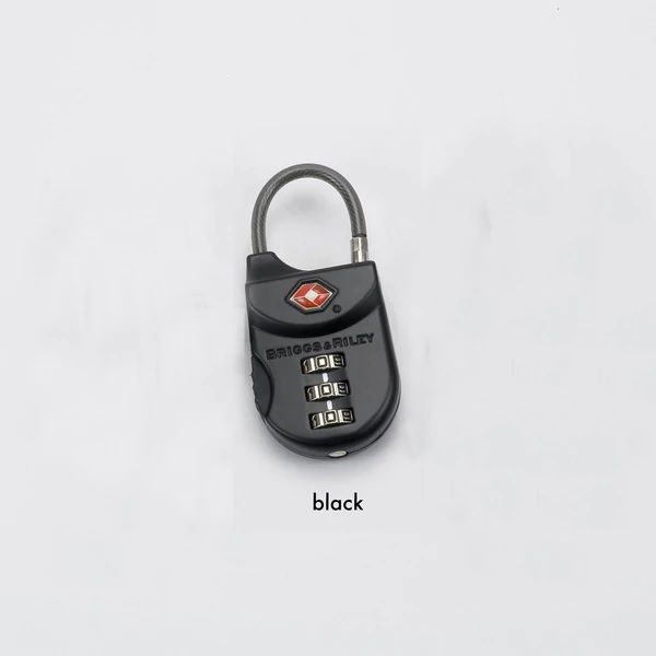 BRIGGS &amp; RILEY TSA CABLE LOCK, Color: (ACC-W14-4) BLACK (METAL)